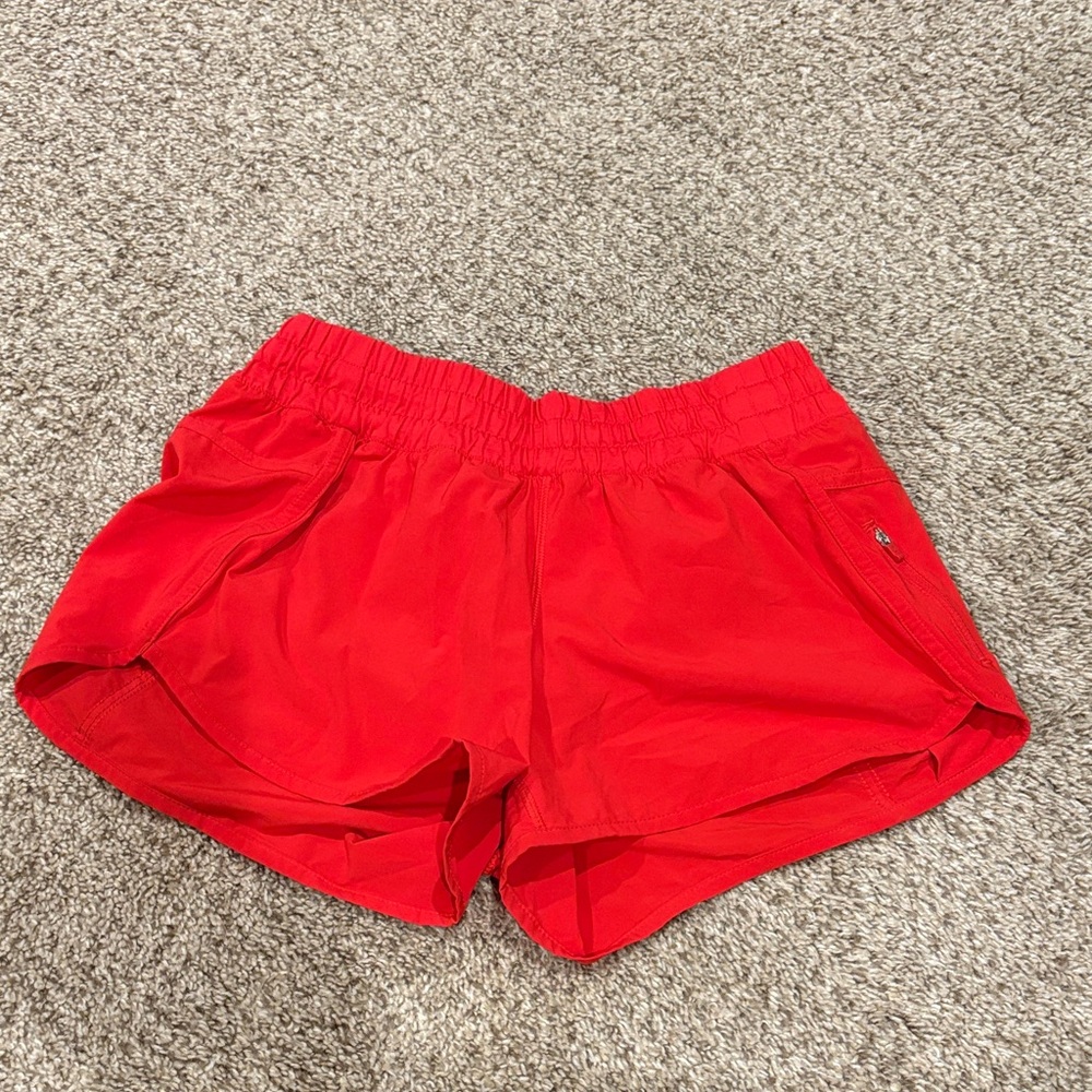 Lululemon Athletica Red Athletic Shorts